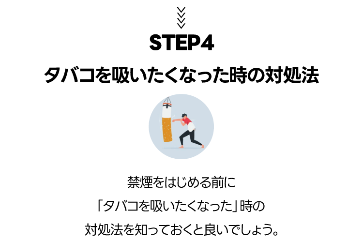 タバコを吸いたくなった時の対処法 禁煙をはじめる前に「タバコを吸いたくなった」時の対処法を知っておくと良いでしょう。